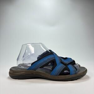 Ecco Offroad Black Blue Adjustable Strap Comfort Walking Sport Women's Size 7.5